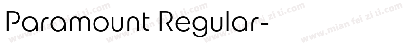 Paramount Regular字体转换